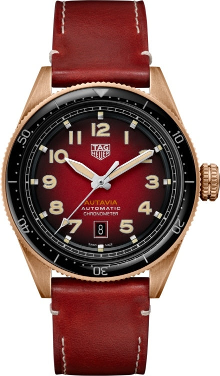 Tag Heuer Autavia Maroon Dial Watch for Men - WBE5193.FC8300 Buy Now By Tag Heuer