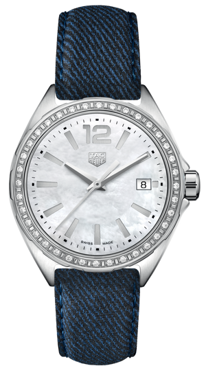 Tag Heuer Formula 1 Quartz Diamonds Mother of Pearl Dial Blue Leather Strap Watch for Women - WBJ131A.FC8251 Buy Now By Tag Heuer