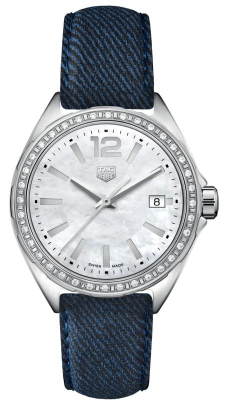 Tag Heuer Formula 1 Quartz Diamonds Mother of Pearl Dial Blue Leather Strap Watch for Women - WBJ131A.FC8251 Buy Now By Tag Heuer