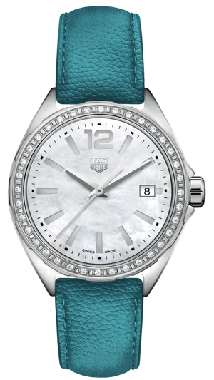 Tag Heuer Formula 1 Quartz Diamonds Mother of Pearl Dial Blue Leather Strap Watch for Women - WBJ131A.FC8256 Buy Now By Tag Heuer