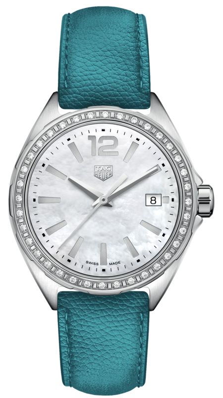 Tag Heuer Formula 1 Quartz Diamonds Mother of Pearl Dial Blue Leather Strap Watch for Women - WBJ131A.FC8256 Buy Now By Tag Heuer