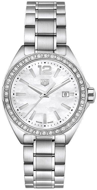 Tag Heuer Formula 1 Diamonds Mother of Pearl White Dial Silver Steel Strap Watch for Women - WBJ141A.BA0664 Buy Now By Tag Heuer