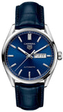 Tag Heuer Carrera Day Date Blue Dial Blue Leather Strap Watch for Men - WBN2012.FC6502 Buy Now By Tag Heuer