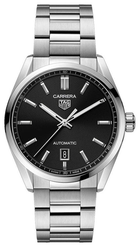 Tag Heuer Carrera Date Black Dial Silver Steel Strap Watch for Men - WBN2110.BA0639 Buy Now By Tag Heuer