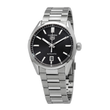 Tag Heuer Carrera Date Black Dial Silver Steel Strap Watch for Men - WBN2110.BA0639 Buy Now By Tag Heuer