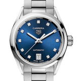 Tag Heuer Carrera Diamonds Blue Dial Silver Steel Strap Watch for Women - WBN2413.BA0621 Buy Now By Tag Heuer