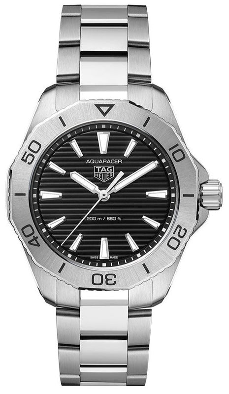 Tag Heuer Aquaracer Professional 200 Quartz Black Dial Silver Steel Strap Watch for Men - WBP1110.BA0627 Buy Now By Tag Heuer