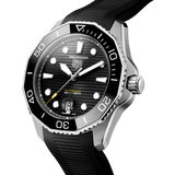 Tag Heuer Aquaracer Professional 300 Automatic Black Dial Black Rubber Strap Watch for Men - WBP201A.FT6197 Buy Now By Tag Heuer