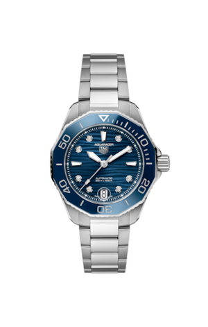 Tag Heuer Aquaracer Professional 300 Automatic Diamonds Blue Dial Silver Steel Strap Watch for Women - WBP231B.BA0618 Buy Now By Tag Heuer