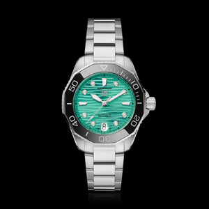 Tag Heuer Aquaracer Professional 300 Automatic Diamonds Green Dial Silver Steel Strap Watch for Women - WBP231K.BA0618 Buy Now By Tag Heuer