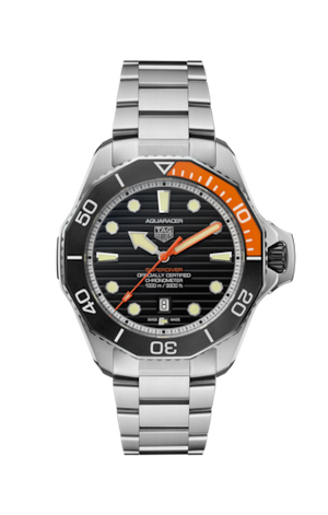 Tag Heuer Aquaracer Professional 1000 Superdiver Automatic Black Dial Silver Steel Strap Watch for Men - WBP5A8A.BF0619 Buy Now By Tag Heuer