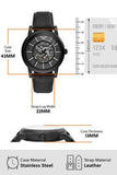 Emporio Armani Meccanico Automatic Skeleton Dial Black Leather Strap Watch For Men - AR60008 Buy Now By Emporio Armani