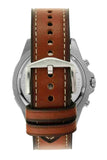Fossil Garrett Chronograph Blue Dial Brown Leather Strap Watch for Men - FS5625 Buy Now By Fossil