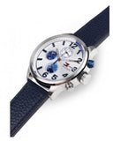 Tommy Hilfiger Jackson Silver Dial Black Leather Strap Watch for Men - 1791240 Buy Now By Tommy Hilfiger