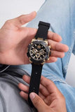 Guess Navigator Chronograph Black Dial Black Rubber Strap Watch for Men - GW0264G3 Buy Now By Guess