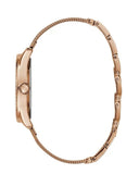 Guess Tri Glitz Quartz Diamonds Rose Gold Dial Rose Gold Mesh Bracelet Watch For Women - W1142L4 Buy Now By Guess