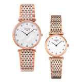 Longines La Grande Classique De Longines Diamonds Mother of Pearl Dial Two Tone Mesh Bracelet Watch for Women - L4.209.1.97.7 Buy Now By Longines