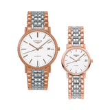 Longines Presence 38.5mm Automatic White Dial Two Tone Steel Strap Watch for Men - L4.921.1.12.7 Buy Now By Longines