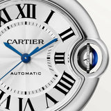 Cartier Ballon Bleu De Cartier Silver Dial Black Leather Strap Watch for Women - WSBB0028 Buy Now By Cartier