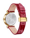Versace Greca Meander Red Dial Red Leather Strap Watch for Women - VELW00320 Buy Now By Versace