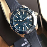 Tag Heuer Aquaracer Calibre 5 Blue Dial Blue Silicone Strap Watch for Men - WAY211C.FT6155 Buy Now By Tag Heuer