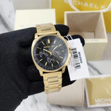 Michael Kors Sullivan Quartz Black Dial Gold Steel Strap Watch For Men - MK8969 Buy Now By Michael Kors