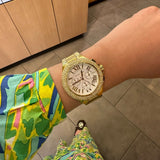 Michael Kors Camille Chronograph White Dial Gold Steel Strap Watch For Women - MK6994 Buy Now By Michael Kors