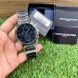 Tommy Hilfiger Kane Quartz Blue Dial Black Steel Strap Watch for Men - 1791456 Buy Now By Tommy Hilfiger
