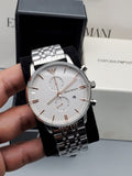 Emporio Armani Chonograph SIlver Dial Silver Steel Strap Watch For Men - AR1933 Buy Now By Emporio Armani