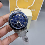 Michael Kors Cunningham Multifunction Blue Dial Silver Steel Strap Watch For Men - MK7153 Buy Now By Michael Kors