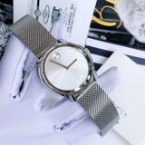 Movado Bold Silver Dial Silver Mesh Bracelet Watch For Men - 3600260 Buy Now By Movado