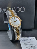Movado Museum Classic Diamonds Mother of Pearl Dial Two Tone Steel Strap Watch For Women - 0606613 Buy Now By Movado