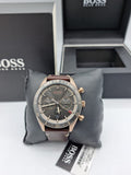 Hugo Boss Santiago Chronograph Grey Dial Brown Leather Strap Watch for Men - 1513861 Buy Now By Hugo Boss