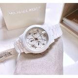Michael Kors Runway White Ceramic Dial White Steel Strap Watch for Women - MK5161 Buy Now By Michael Kors
