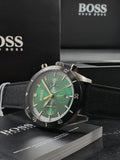 Hugo Boss Santiago Green Dial Black Nylon Strap Watch for Men - 1513936 Buy Now By Hugo Boss