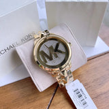 Michael Kors Runway Mercer Crystals Gold Dial Gold Steel Strap Watch For Women - MK6714 Buy Now By Michael Kors