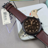 Fossil Retro Pilot Chronograph Brown Dial Brown Leather Strap Watch for Men - FS5833 Buy Now By Fossil