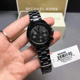 Michael Kors Bradshaw Chronograph Black Dial Black Steel Strap Watch For Women - MK6058 Buy Now By Michael Kors