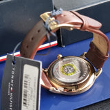 Tommy Hilfiger Daniel Black Dial Black Leather Strap Watch for Men - 1710379