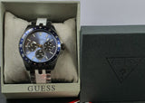 Guess Odyssey Quartz Blue Dial Gunmetal Steel Strap Watch For Men - W1107G5 Buy Now By Guess