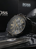 Hugo Boss Driver Black Dial Black Steel Strap Watch for Men - 1513277 Buy Now By Hugo Boss