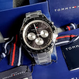 Tommy Hilfiger Luke Quartz Black Dial Silver Steel Strap Watch for Men - 1791120 Buy Now By Tommy Hilfiger