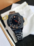 Versace Chain Reaction Quartz Black Dial Black Steel Strap Watch for Men - VEDY00719 Buy Now By Versace