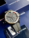 Tommy Hilfiger Mason Black Dial Black Rubber Strap Watch for Men - 1791792 Buy Now By Tommy Hilfiger