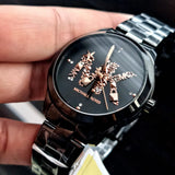 Michael Kors Runway Quartz Black Dial Black Steel Strap Watch For Women - MK6683 Buy Now By Michael Kors