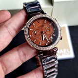 Michael Kors Parker Chronograph Brown Dial Brown Steel Strap Watch For Women - MK5578 Buy Now By Michael Kors