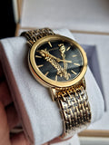 Versace Virtus Quartz Black Dial Gold Steel Strap Watch for Women - VEHC00619 Buy Now By Versace