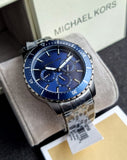 Michael Kors Chronograph Cunningham Multifunction Blue Dial Grey Steel Strap Watch For Men - MK7155 Buy Now By Michael Kors