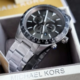 Michael Kors Layton Chronograph Green Dial Silver Steel Strap Watch For Men - MK8912 Buy Now By Michael Kors