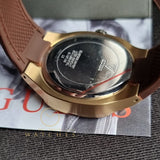 Guess Headline Chronograph Blue Dial Brown Silicone Strap Watch For Men - GW0571G5 Buy Now By Guess